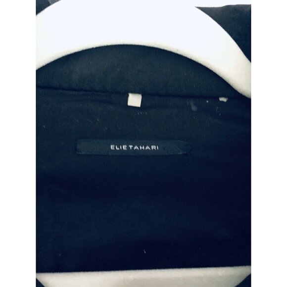 Elie Tahari Womens Size 8 Brown Utility Jacket Stretch Pockets Wool Career - Picture 5 of 7